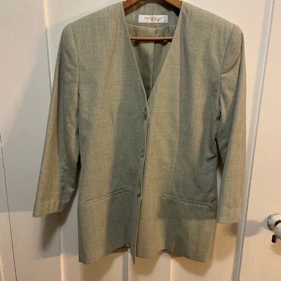 Glen plaid San Francisco’s co collection blazer w pockets size 5/6 in EUC - Picture 3 of 8
